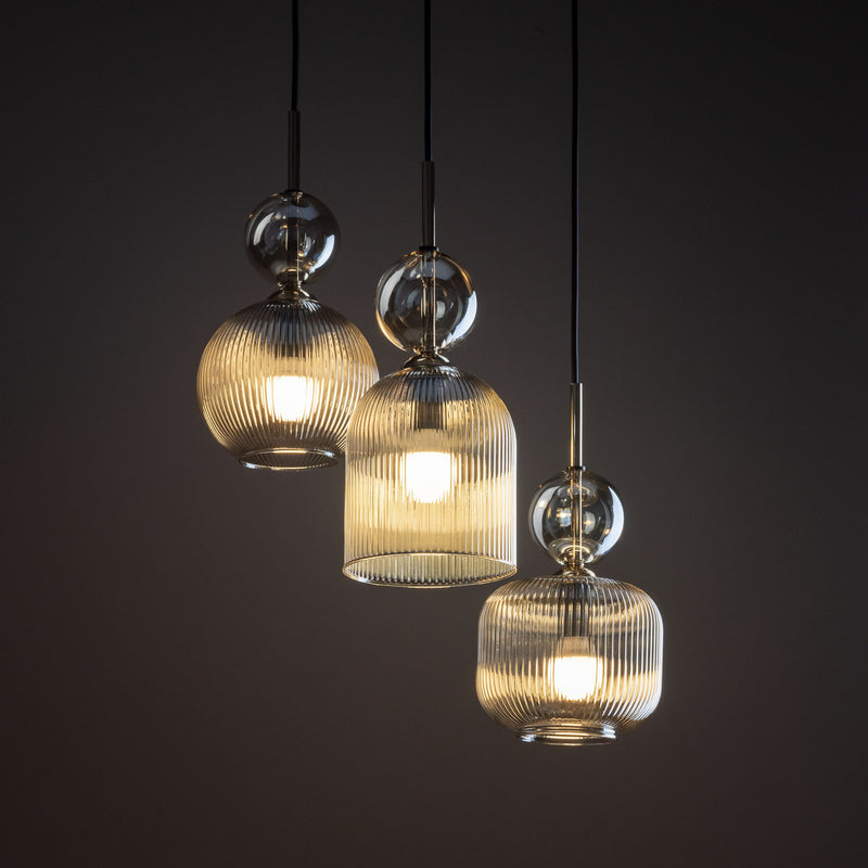 TK Lighting Hängelampe Sophia 3-flammig LED Pendelleuchte dimmbar cognac Ø41cm - 5906135110414