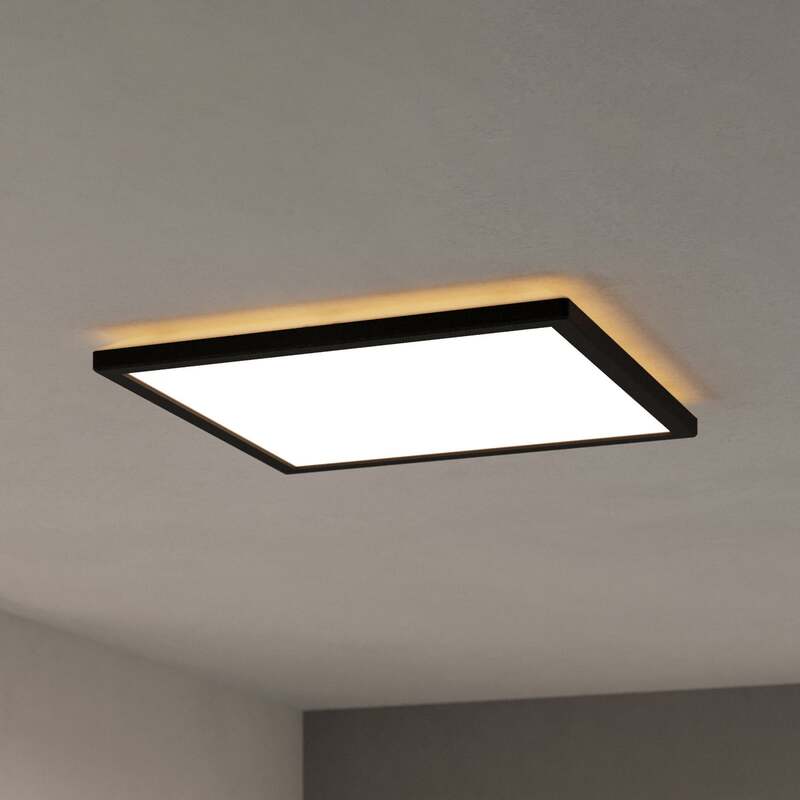EGLO connect Deckenlampe Rovito-Z LED App dimmbar schwarz RGB CCT 39x39cm IP44 - 9008606329748