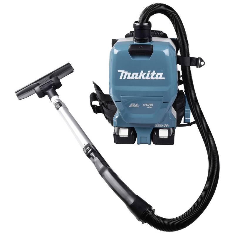 Makita Akku-Rucksackstaubsauger 2x18V akkubetrieben Staubsauger 70dB türkis - 88381870016
