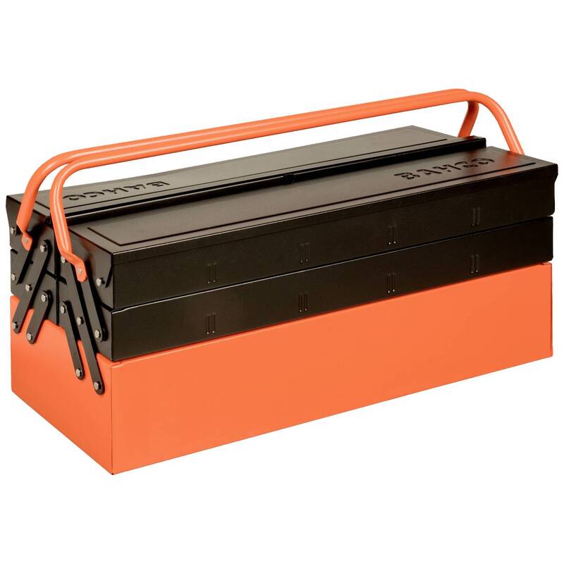 Bahco Metallwerkzeugbox Werkzeugkasten Aufbewahrungsbox Werkzeug 5 Fächer - 7314150321407