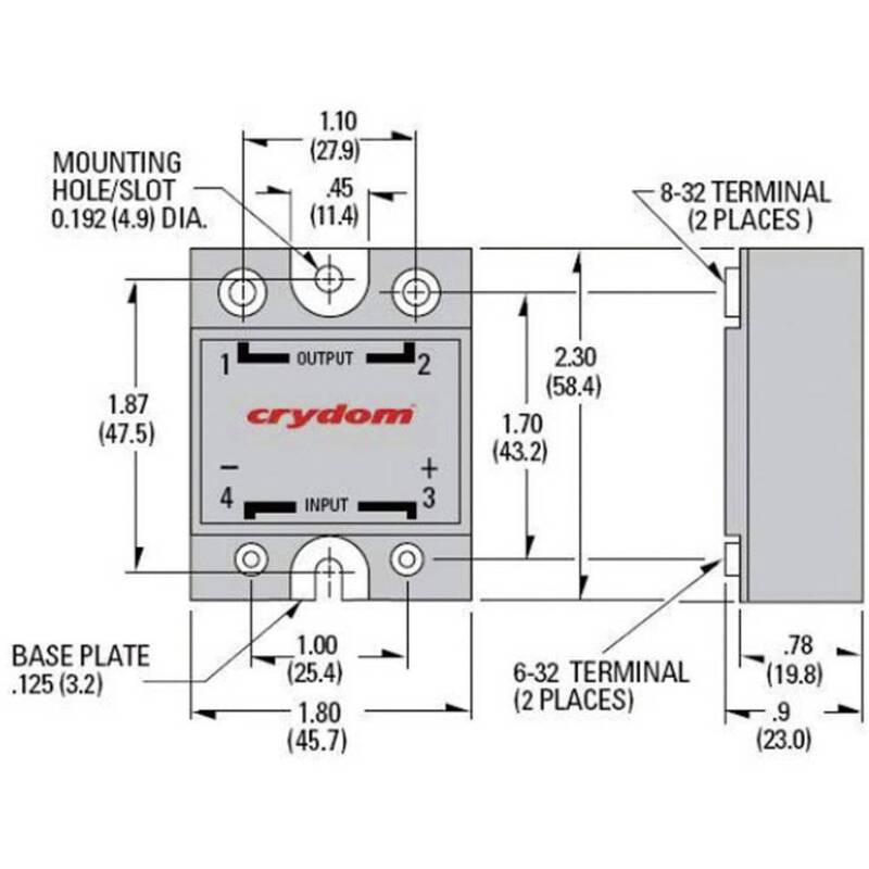 Crydom Halbleiterrelais D2410 10A Relais Lastrelais Schaltspannung max. 280 V/AC - 4016138061970