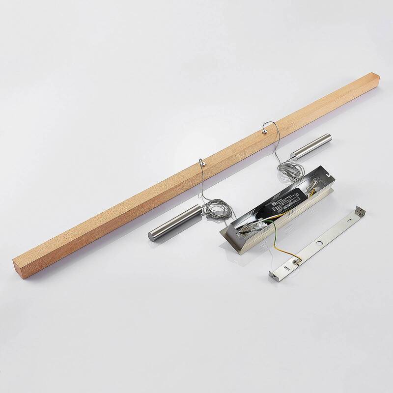Lucande LED-Holz-Balkenpendelleuchte Tamlin Hängeleuchte Pendelleuchte Leuchte - 8502193125014