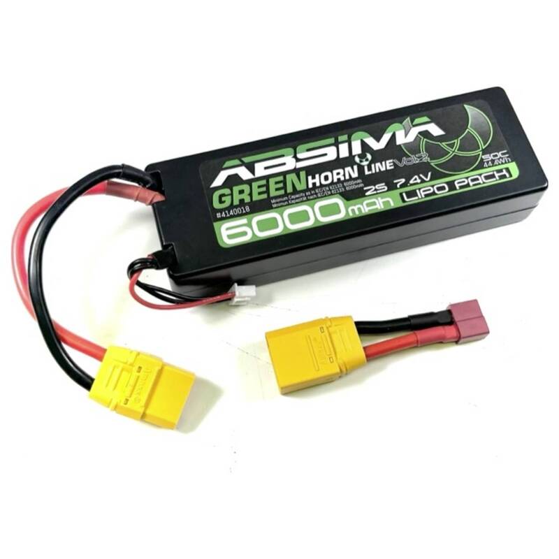 Absima Modellbau-Akkupack LiPo 7.4V 6000mAh 50C Stick XT90 für RC Fahrzeuge - 4250650959289