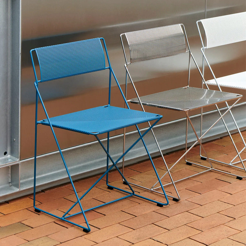 HAY Stuhl Sessel Outdoor X-Line Blau stapelbar Gartenstuhl SIEHE TEXT/FOTO - 5710441366782