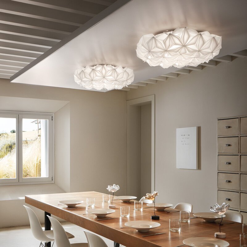Slamp Deckenleuchte Lampe La Vie L weiß Polymer Breite 71cm E27 LED dimmbar - 8024727089010