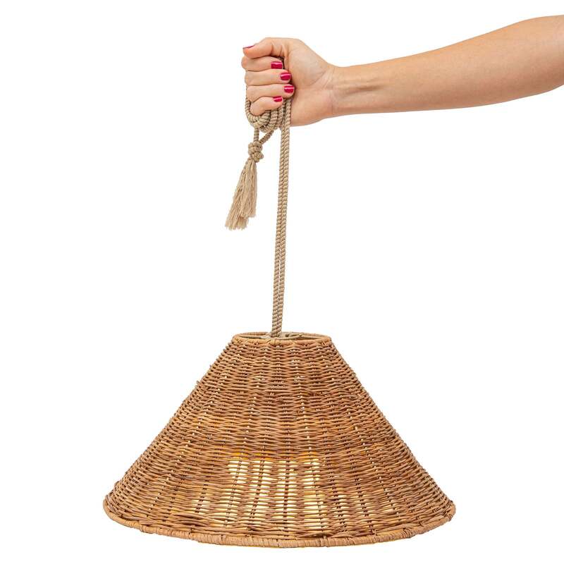 Newgarden Calobra LED-Pendellampe Akku Holz 18cm dimmbar IP54 Fernbedienung - 8435578501161