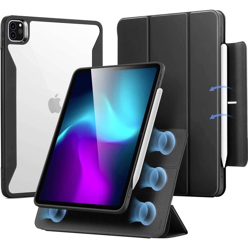 ESR Tablet-Cover BookCase für Apple iPad Pro 13" (M4, 2024) Schwarz Transparent - 4894240193686