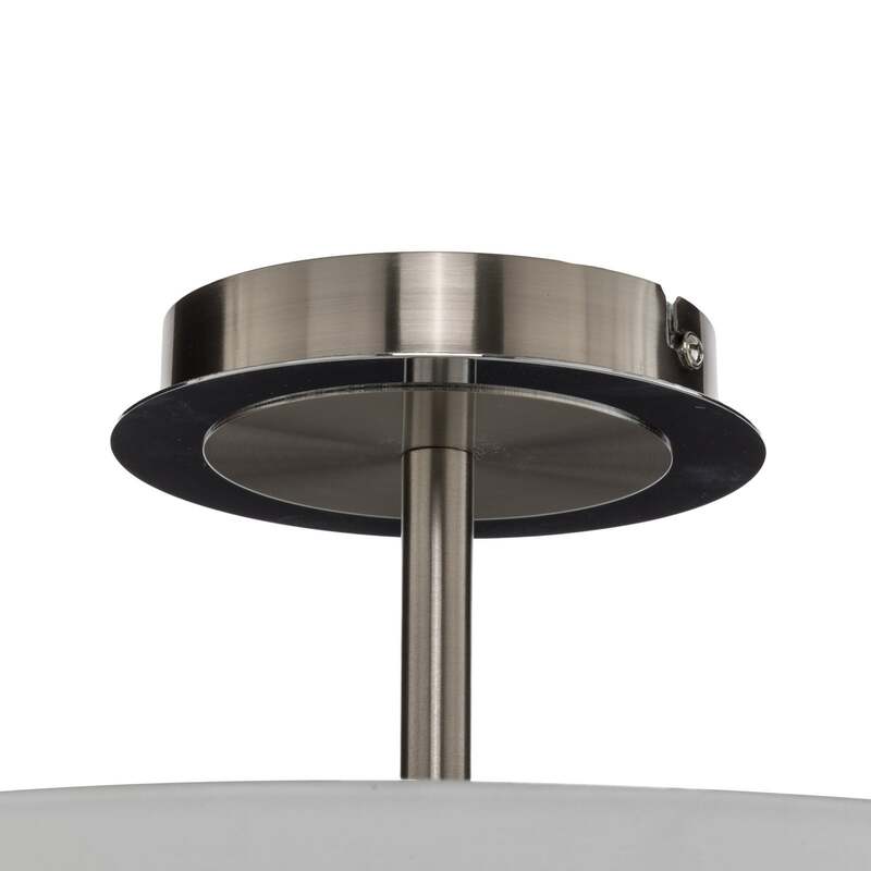 Lindby Deckenleuchte Josia LED Lampe Leuchte dimmbar nickel chrom Ø 47 cm 28 cm - 6291105709576