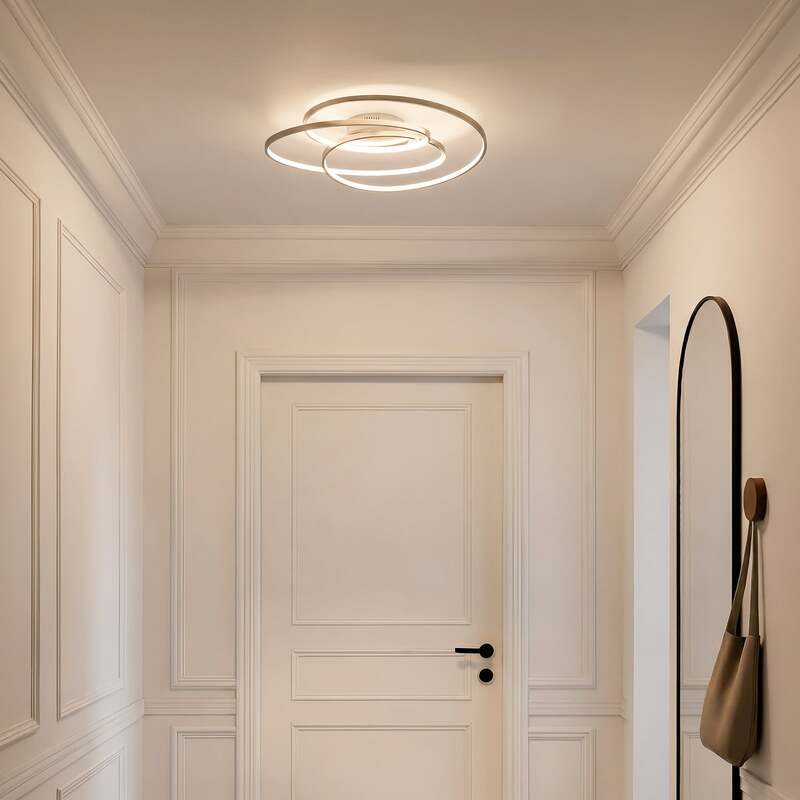 Lindby Deckenlampe Joline LED Leuchte dimmbar nickel Ø60cm 2400 Lumen warmweiß - 4251096563696