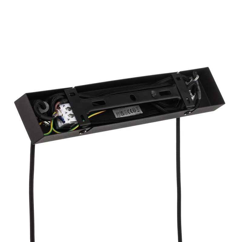 Lindby Hängeleuchte Anito schwarz/gold Metall 100cm E27 Deckenleuchte Lampe S738 - 4251911765052