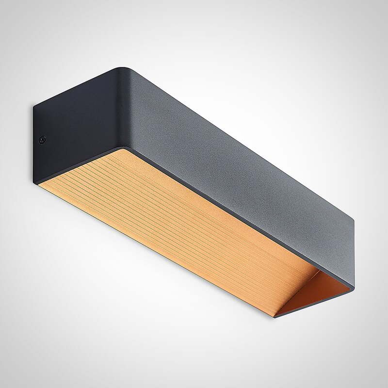 Arcchio LED Wandlampe Karam dimmbar schwarz gold Wandleuchte 11,2W 3000K 700lm - 4251096592191