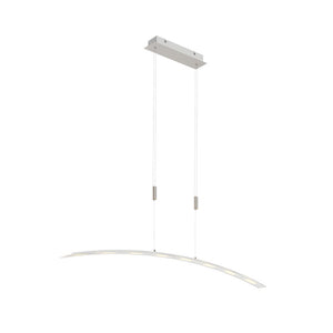 Lindby Pendelleuchte Hängeleuchte LED Manon Glas Metall höhenverstellbar grau