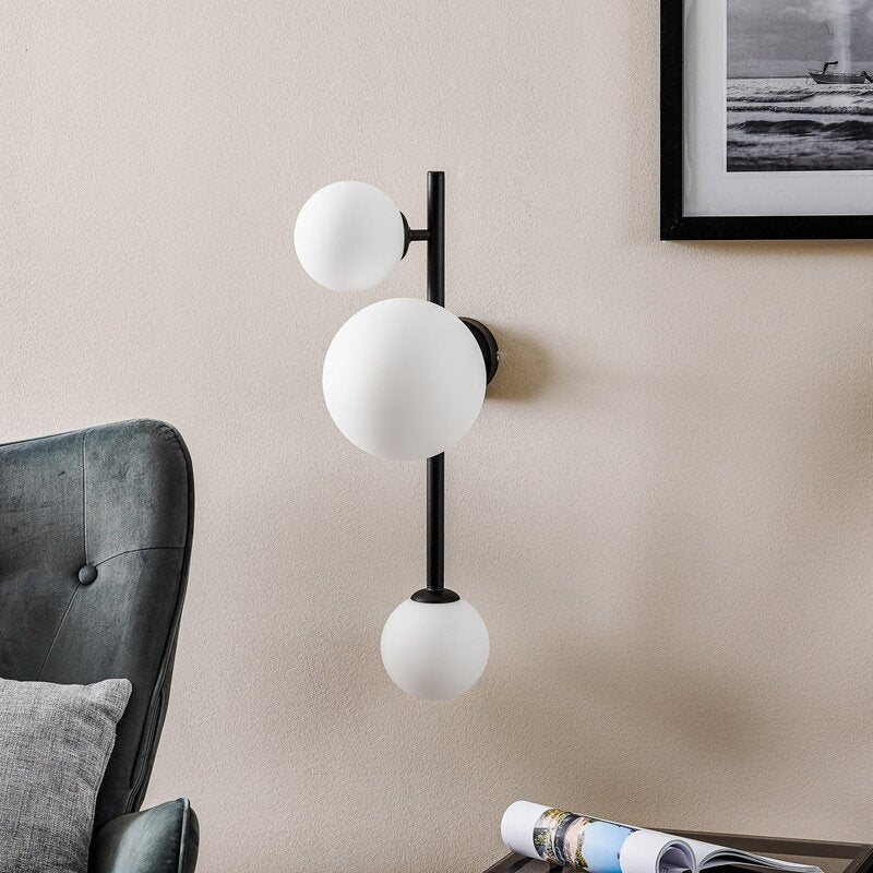 Euluna Wandleuchte Dione Wandlampe Lampe Leuchte Wohnzimmer 3 flammig schwarz - 5904798654375
