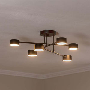 B-Ware Deckenleuchte Modus 6 Stahl sechsflammig GX53 schwarz Lampe Leuchte SIEHE TEXT
