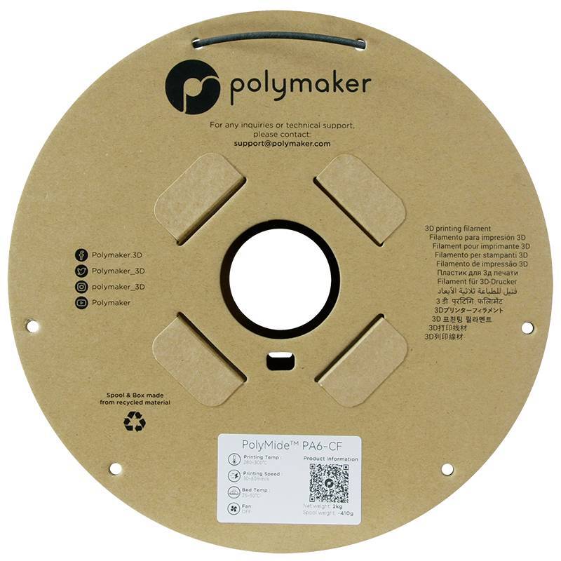 Polymaker PG03004 PA6-CF Kohlenstofffaserverstärktes Filament Druckerfilament - 6938936712817