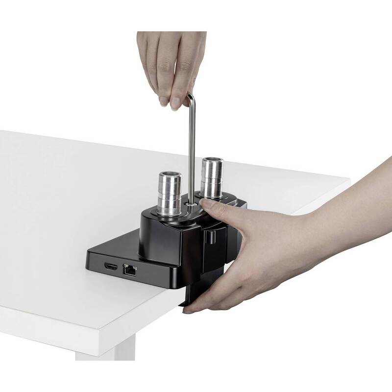 Manhattan Monitor-Tischhalterung 2 Displays Neigbar Schwenkbar Schwarz 43-81cm - 0766623461887
