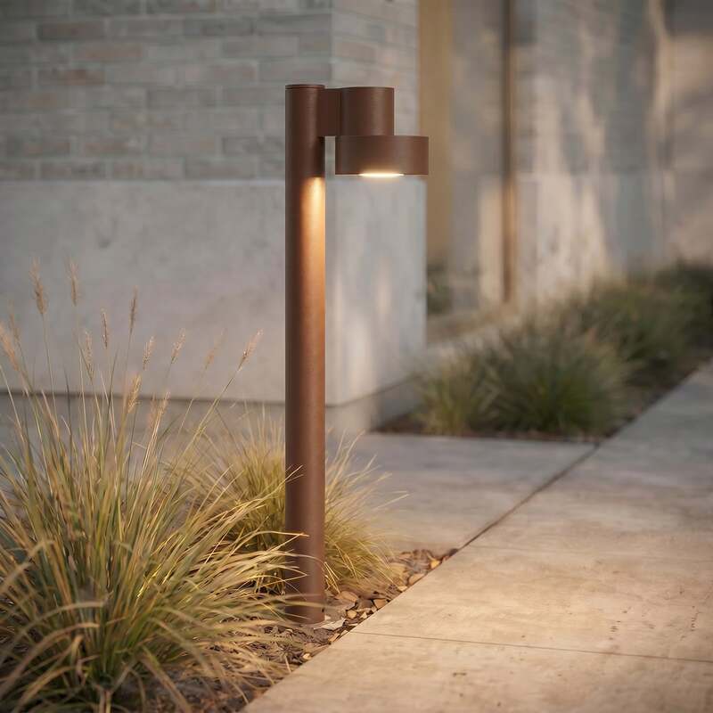 Lucande Wegeleuchte Gartenleuchte Lampe Elune LED Pollerleuchte braun IP44 77cm - 4255830907586