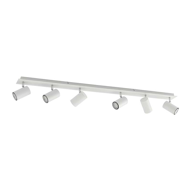 Lindby Deckenstrahler Joffrey LED 6-flammig dimmbar Aluminium Stahl weiß 116 cm - 4251911728606