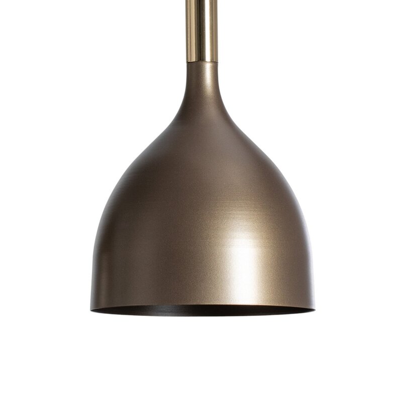 Luminex Hängelampe Pendelleuchte Noak Lampe Leuchte 3-flg titan gold Stahl - 5907565940039