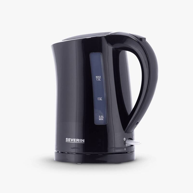 Severin 3498 Wasserkocher schnurlos Schwarz 1,5 l 2200 W Edelstahl Kunststoff - 4008146025358