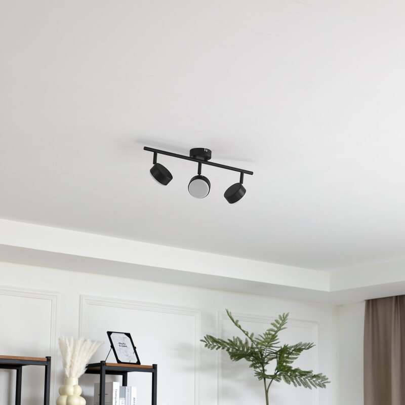 Lindby Deckenleuchte Jyla 3-flammig LED dimmbar schwarz matt elegante Lampe - 4251911770384