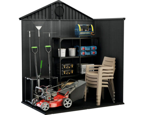 KETER Gartenhaus Darwin 6x4 mit Doppeltür inkl. Fußboden 183 x 121,5 cm grau - 7290112637208