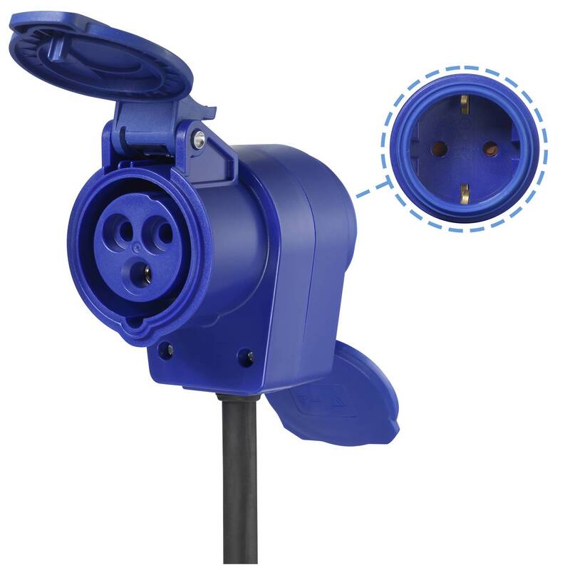 Sygonix Kabeltrommel 25m CEE-Cara-Stecker 2 Steckdosen IP44 Schwarz 3000W - 4064161393094