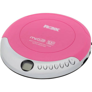 B-Ware Roxx Tragbarer CD-Player pink MP3 CD-R CD-RW Anti-Schock-Technologie silber 180g
