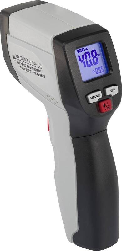 VOLTCRAFT IR 500-12S Infrarot-Thermometer -50 bis +500 °C 12:1 Pistolengriff - 4016139327877