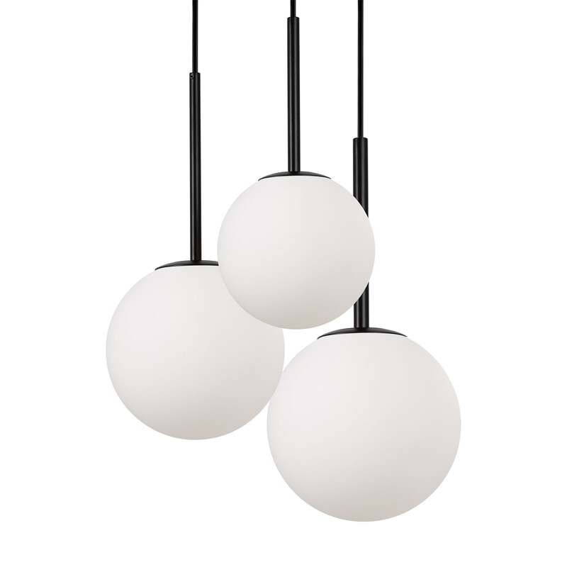 Maytoni Hängelampe Pendelleuchte Basic Glas schwarz Ø40cm 3-flg Beleuchtung - 4099776029694