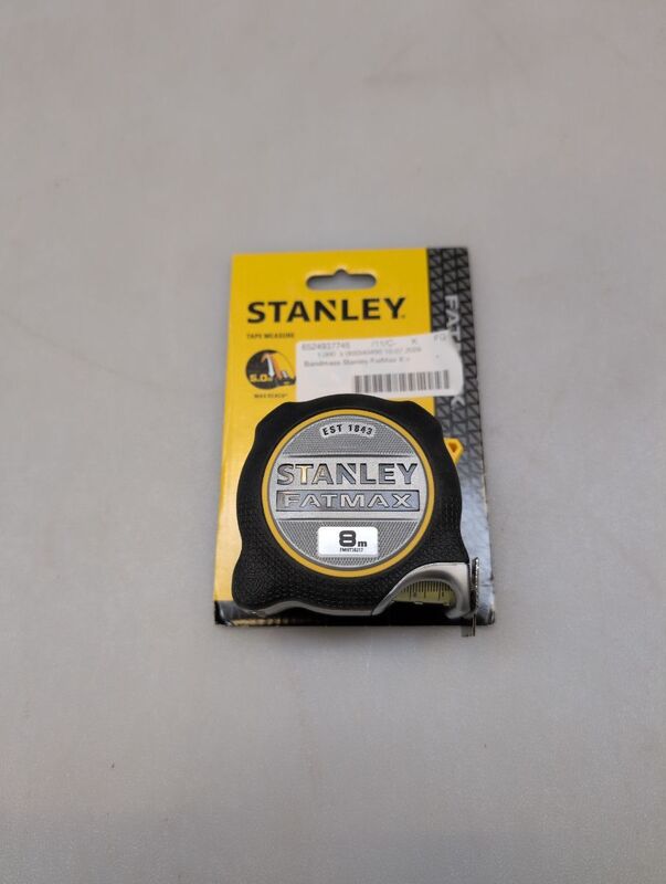 STANLEY Maßband 8m Bandmaß Rollmaßband Messband für präzise Messungen Handwerk - 3253560382179