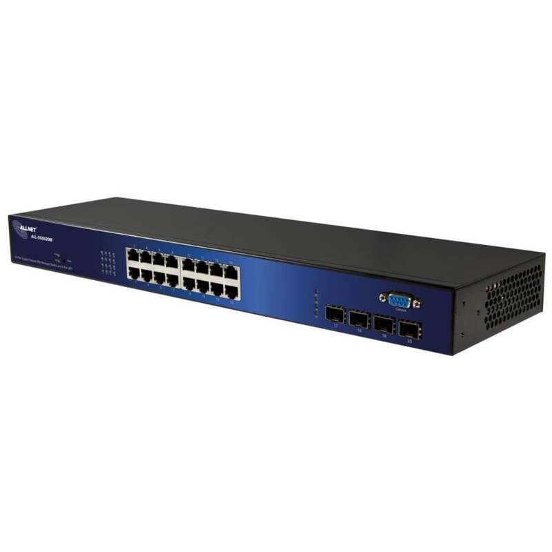 Allnet Netzwerk-Switch Switch 19 Zoll 16 4 Port 1000 MBit/s ALL-SG8420M - 4038816127211