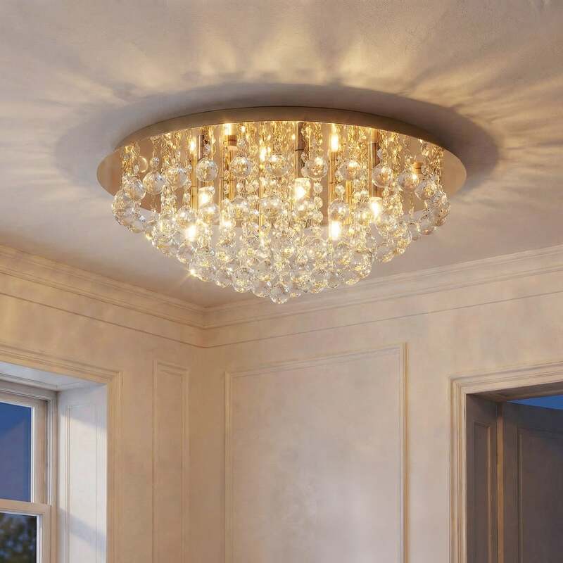 Lindby Gillion Deckenlampe Hängelampe Deckenlicht Wohnzimmerleuchte G9 8-flg 953 - 4251096590050