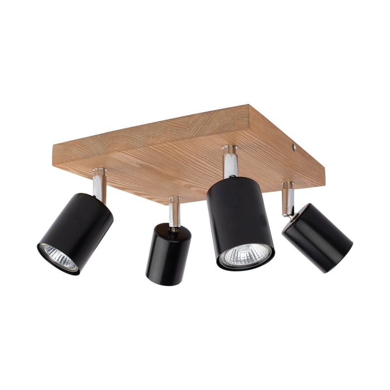 Envostar Deckenleuchte Alara Lampe LED Strahler 4-flammig dimmbar braun 25x25cm - 4251911747829