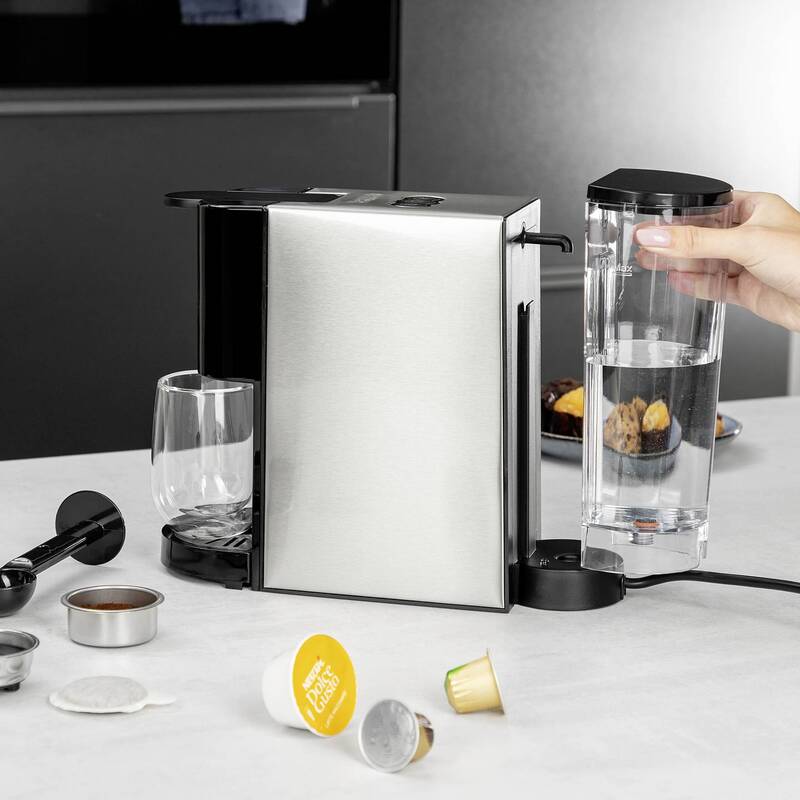 Princess Kapselmaschine Kaffeemaschine E.S.E. Pad kompatibel Schwarz Silber 0,8l - 8713016109262