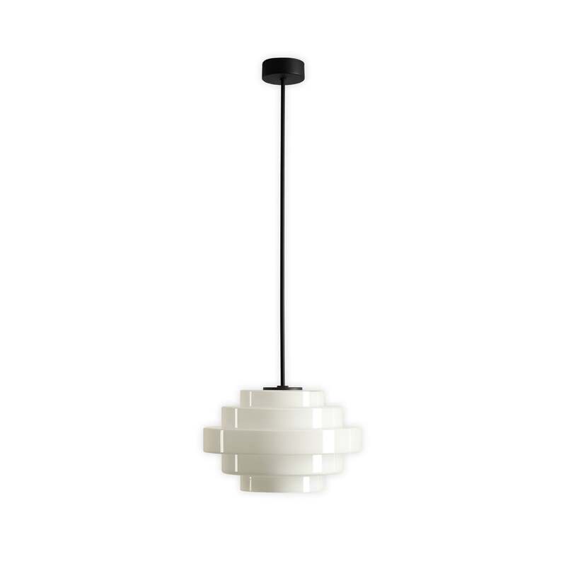 Filo Hängeleuchte Pendelleuchte Lampe weiß Glas Ø 28 cm 1-flammig Metall - 5904798660345