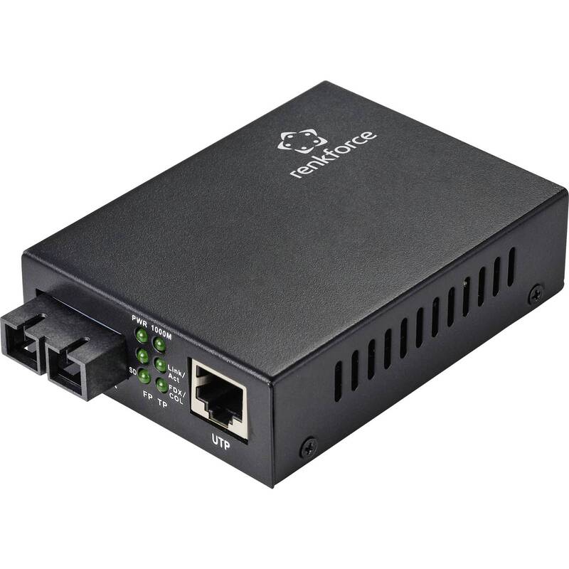 Renkforce Netzwerk Medienkonverter Glasfaser Konverter RJ45 LAN SIEHE TEXT - 4064161147475