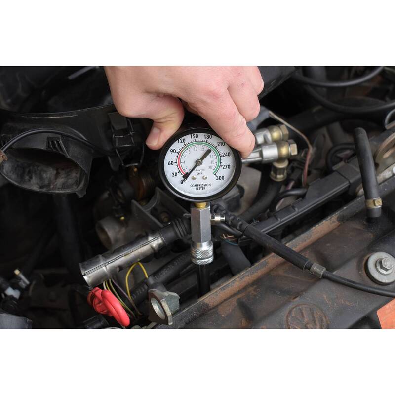 Brilliant Tools Kompressionstester Satz Kompressionsprüfer Benzin Motor Set 2tlg - 4042146779521