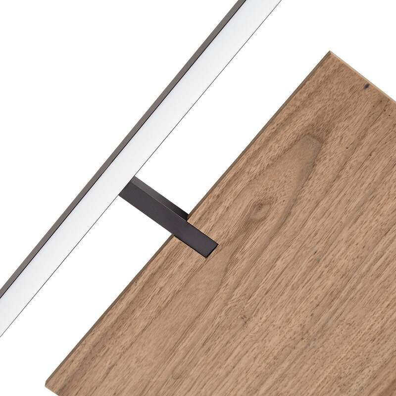 Lucande Deckenleuchte Vectra LED Lampe dimmbar Holz schwarz 50x50cm 3000K - 4255830910982