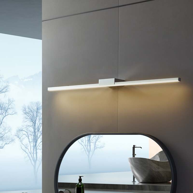 Lucande Spiegellampe Spiegelbeleuchtung LED chrom Aluminium Badezimmerlampe 923 - 4251911776393