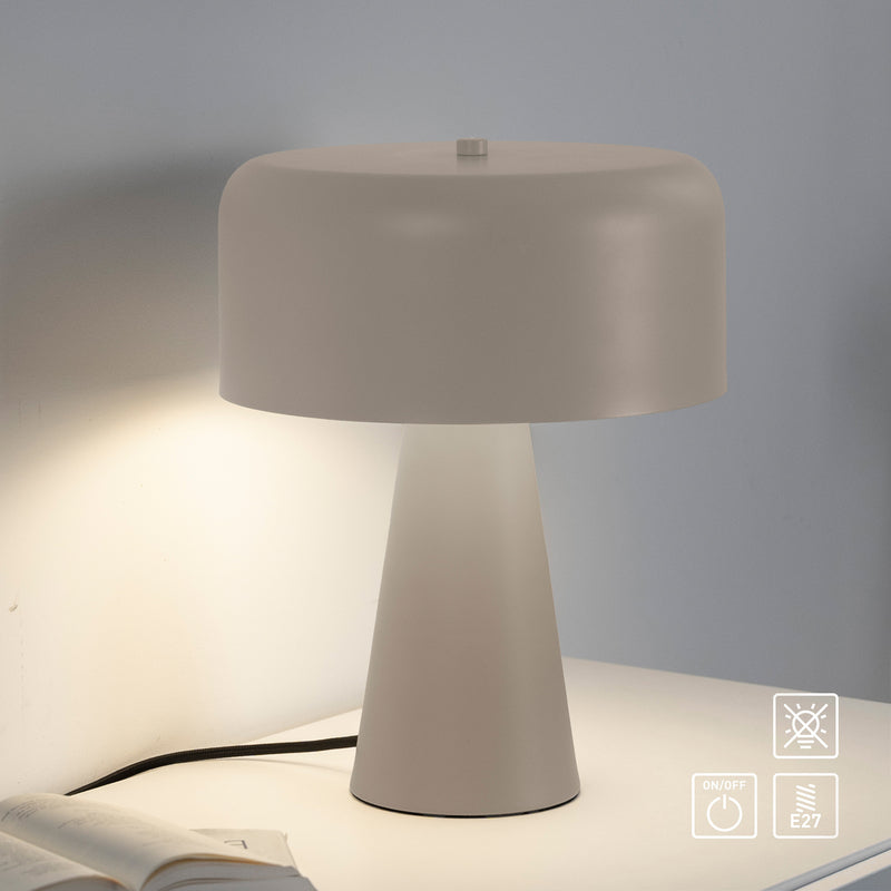 Schöner Wohnen Tischleuchte PENTO LED Lampe Leuchte beige Höhe 35cm Metall E27 - 4043689017682