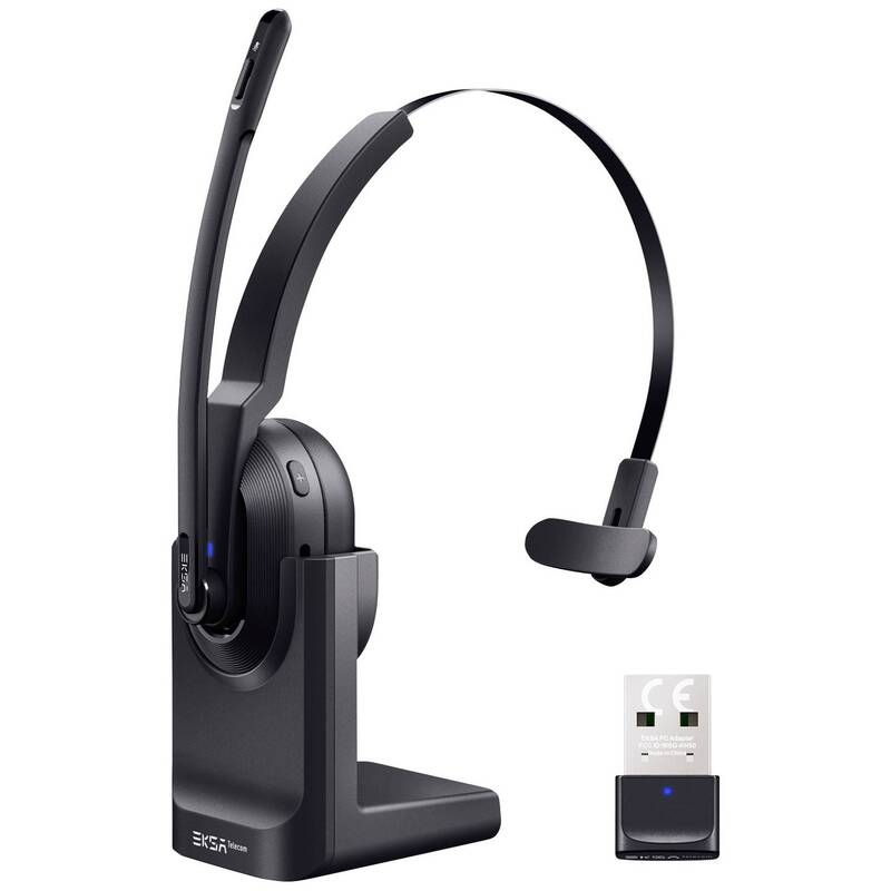 EKSA On Ear Headset Bluetooth Schwarz Noise Cancelling Mikrofon - 4064161258706