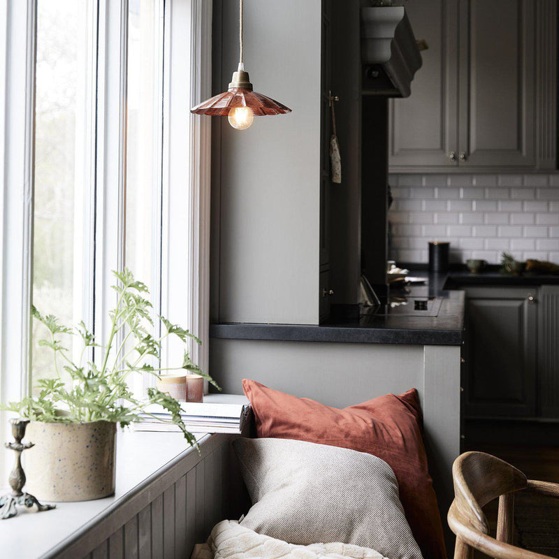PR Home Hängelampe Ester terracotta Hängeleuchte Leuchte Ø 24 cm Eisen Stecker - 7330976140596