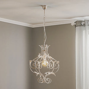 B-Ware Hängeleuchte Contessa LED Pendelleuchte Lampe dimmbar weiß Made in Europe 40cm