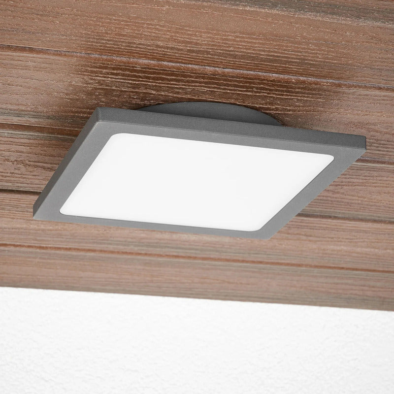 Lucande Deckenleuchte Außenlampe LED Sensor Mabella dunkelgrau weiß IP65 - 4251096527155