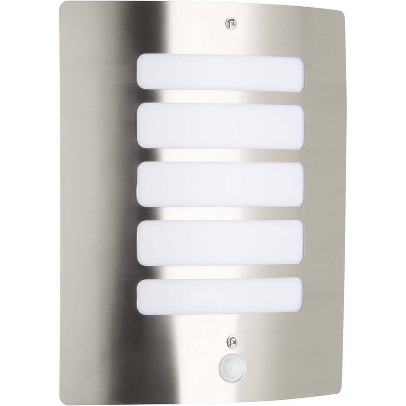 Brilliant Außenwandleuchte Wandlampe Bewegungsmelder Edelstahl Diffusor E27 60W - 4004353078521