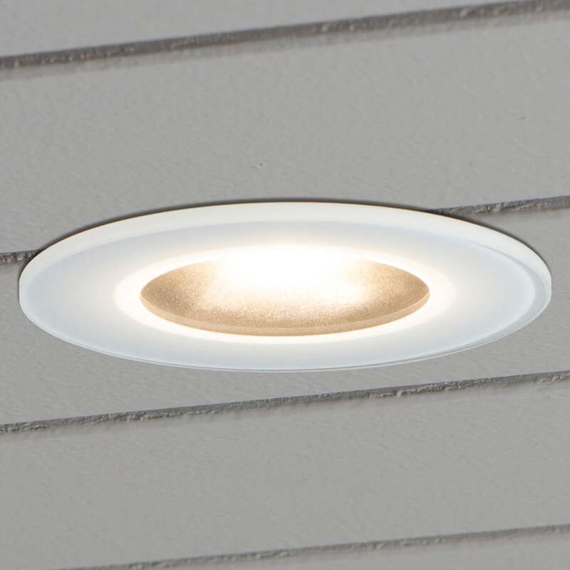 Konstsmide LED Einbauleuchte 7875 Außenbereich Lampe warmweiß IP44 Ø11cm weiß - 7318307875256