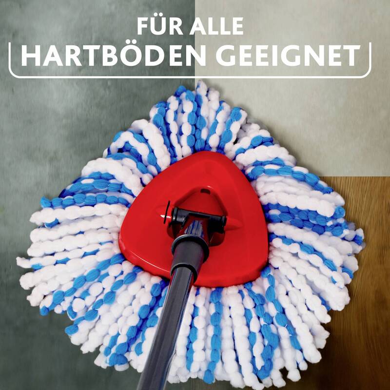 Vileda Bodenwischer H2PRO Wischmopp mit Teleskopstiel und Powerschleuder 360° - 4023103254237