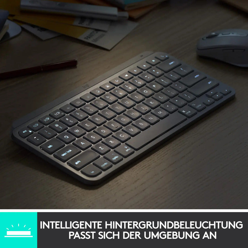 Logitech MX Keys Mini Bluetooth Tastatur QWERTZ Graphit Beleuchtet - 5099206098831