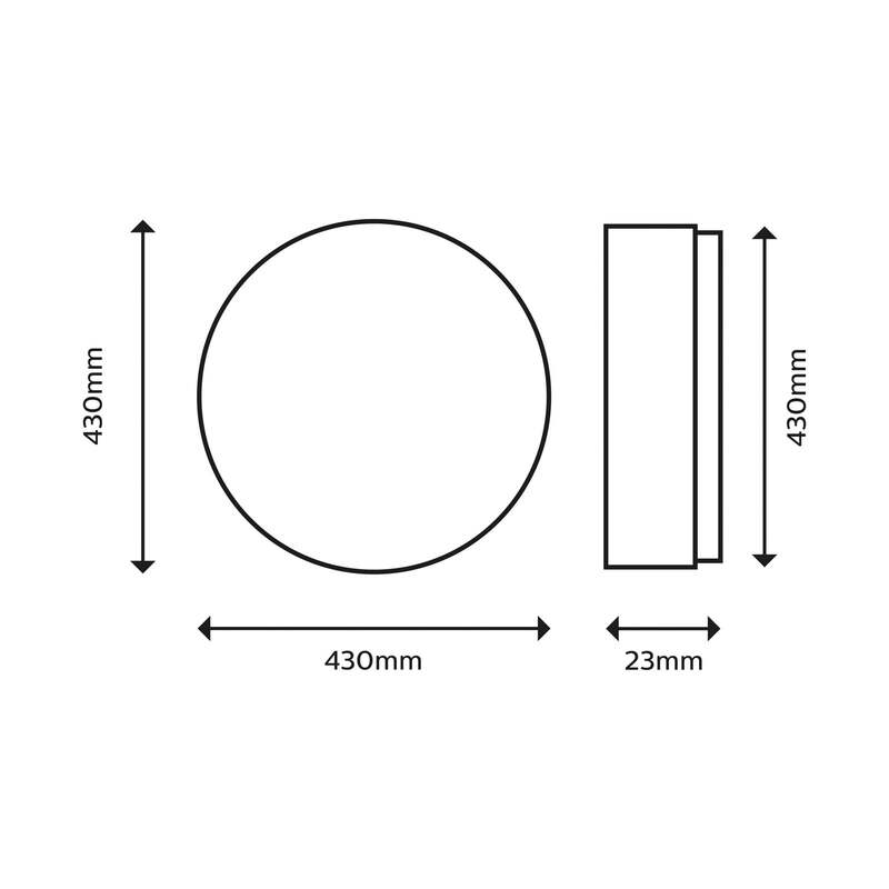 Philips Deckenlampe LED Leuchte Superslim warmweiß dimmbar Ø 42,5 cm weiß 2700K - 8719514327061